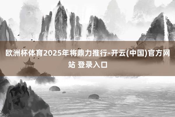 欧洲杯体育2025年将鼎力推行-开云(中国)官方网站 登录入口