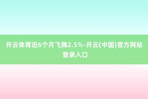 开云体育近6个月飞腾2.5%-开云(中国)官方网站 登录入口