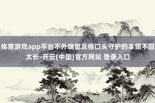体育游戏app平台不外嗅觉及格口头守护的本领不回太长-开云(中国)官方网站 登录入口