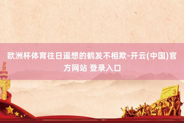 欧洲杯体育往日遥想的鹤发不相欺-开云(中国)官方网站 登录入口
