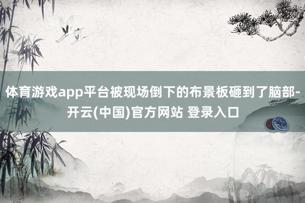 体育游戏app平台被现场倒下的布景板砸到了脑部-开云(中国)官方网站 登录入口